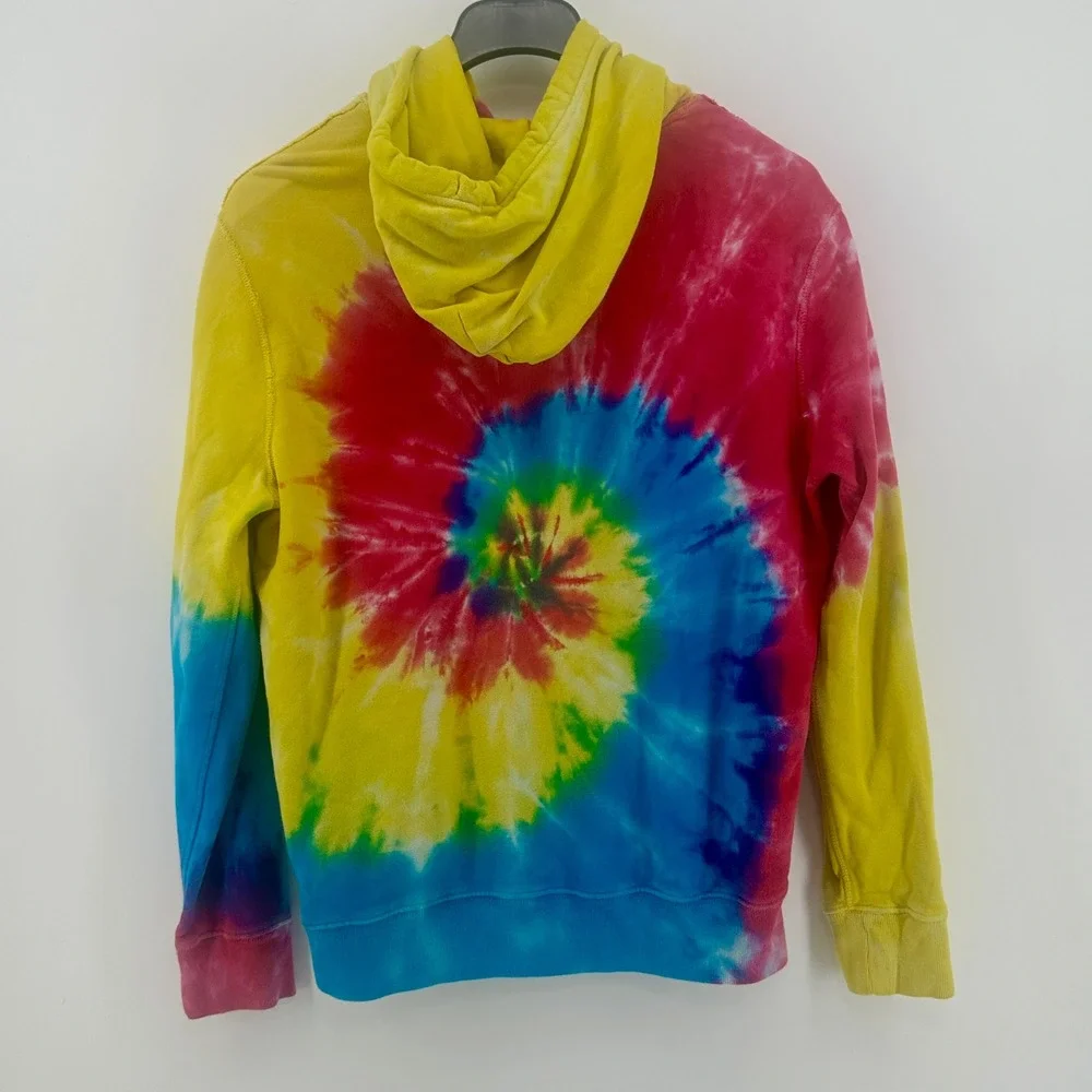 Polo Ralph Lauren Hoodie Mens Medium Tie Dye Regular Fit Pony Logo Fleece Cotton